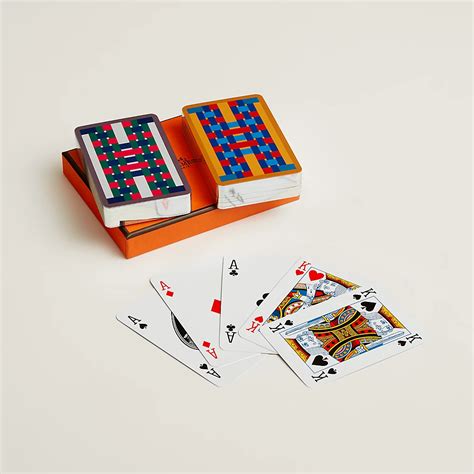 hermes playing cards replica|hermes bridge tissage cards.